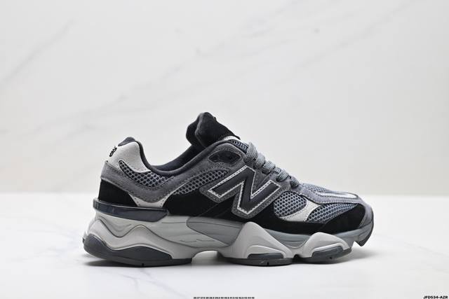 公司级New Balance 9060系列 新百伦 复古休闲运动慢跑鞋 鞋面大身由空间双格及磨砂鞋面拼接而生 采用大面积网眼以及麂皮材质覆盖鞋身 还原经典气质