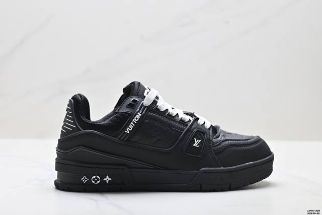 真标Louis Vuitton Trainer Sneaker Low 全新 Lv 路易威登 休闲运动文化百搭板鞋 尺码:39-45 Id:Jjf117-Azr