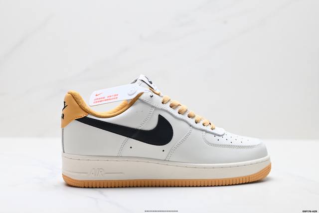 真标耐克Nike Air Force 1’07 空军一号低帮百搭休闲运动板鞋。柔软、弹性十足的缓震性能和出色的中底设计，横跨复古与现代的外型结合，造就出风靡全球