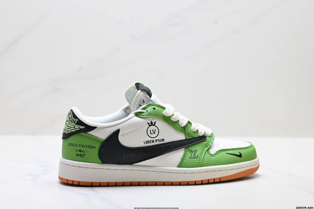 公司级Nike Air Jordan 1 X Travis Scott Aj1倒勾 乔一倒钩 ‘Diy’定制 耐克 低帮文化篮球鞋 完美品质出货 细节如图所示