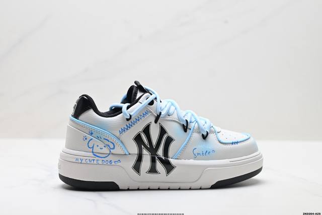 公司级Mlb Chunky Liner pu ‘Diy定制’ 简约时尚 百搭 包裹性保暖防滑防水减震 低帮 板鞋 货号:3Asxca12N 尺码:35.5 36