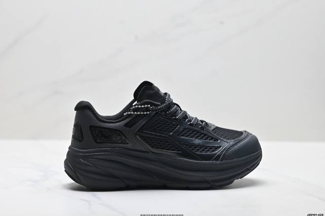 公司级Hoka M Clifton One9 轻量低帮户外越野跑鞋 户外山脉越野轻量运动跑鞋 鞋面用轻的无缝架构 鞋带用了弹性不易松脱的扁宽弹性鞋带 轻薄的Tp