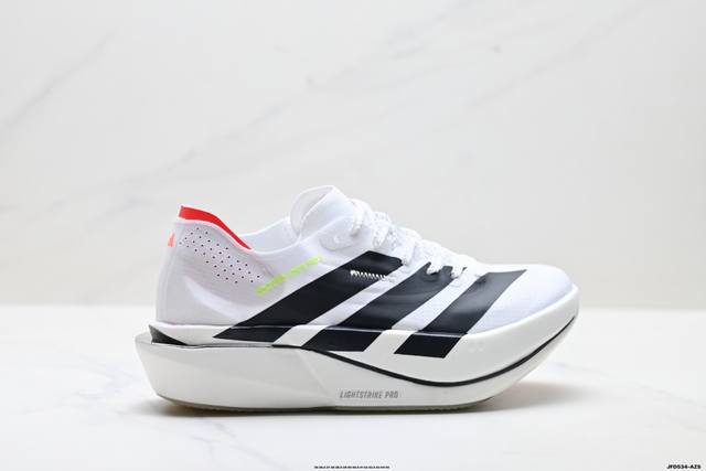公司级Adidas Adizero Adios 5 M 马拉松飞线贾卡轻质透气休闲运动跑步鞋 采用双层透气网纱 Flywire动态飞线绑缚鞋面材质 内置Zoom