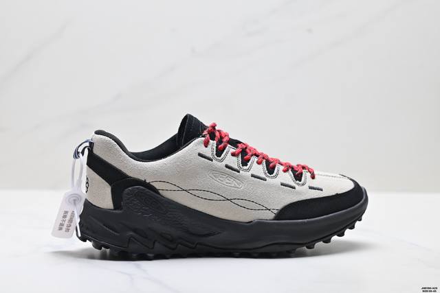 公司级Keen科恩 Jasper Zionic 低帮户外露营运动登山防滑休闲鞋 采用固色翻毛皮鞋面材质 内嵌高密度Eva发泡缓震脚垫 外置一体式包裹防滑防剐蹭耐