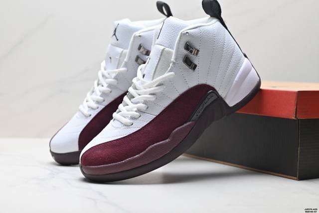 真标Nike Air Jordan 12 耐克 防滑 高帮 Aj12代复古篮球鞋 货号:Ct8013-140 Id:Jjf575-Azs