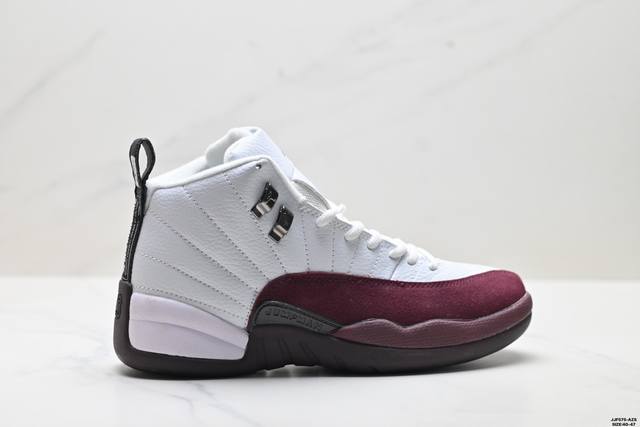 真标Nike Air Jordan 12 耐克 防滑 高帮 Aj12代复古篮球鞋 货号:Ct8013-140 Id:Jjf575-Azs