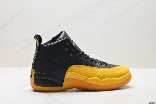 真标Nike Air Jordan 12 耐克 防滑 高帮 Aj12代复古篮球鞋 货号:Ct8013-140 尺码:40-47 Id:Jjf575-Azs