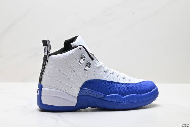 真标Nike Air Jordan 12 耐克 防滑 高帮 Aj12代复古篮球鞋 货号:Ct8013-140 尺码:40-47 Id:Jjf575-Azs