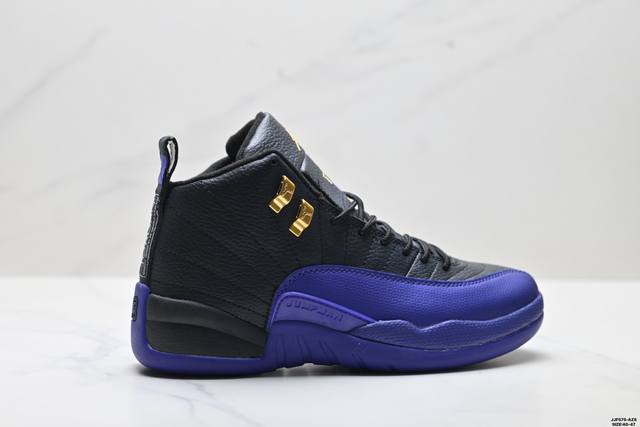 真标Nike Air Jordan 12 耐克 防滑 高帮 Aj12代复古篮球鞋 货号:Ct8013-140 尺码:40-47 Id:Jjf575-Azs