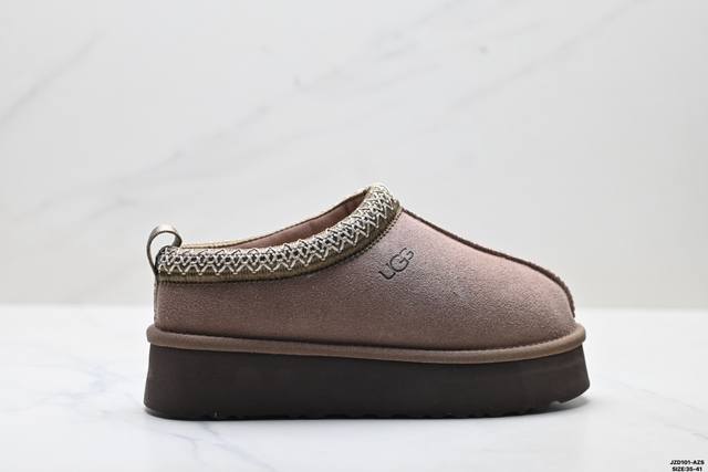 真标Ugg Tazz Ii 舒适柔软时尚 耐磨增高保暖 民族风一脚蹬保暖雪地靴 货号:1174471 尺码:35-41 Id:Jzd101-Azs