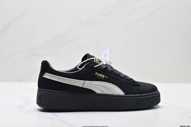 公司级puma Suede platfotm Gold防滑耐磨 彪马低帮经典百搭休闲运动板鞋 货号:366123 01 尺码:35.5 36 37 37.5 3