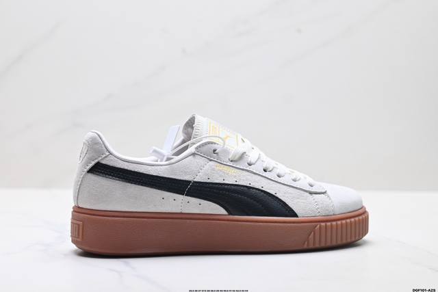 公司级puma Suede platfotm Gold防滑耐磨 彪马低帮经典百搭休闲运动板鞋 货号:366123 01 尺码:35.5 36 37 37.5 3