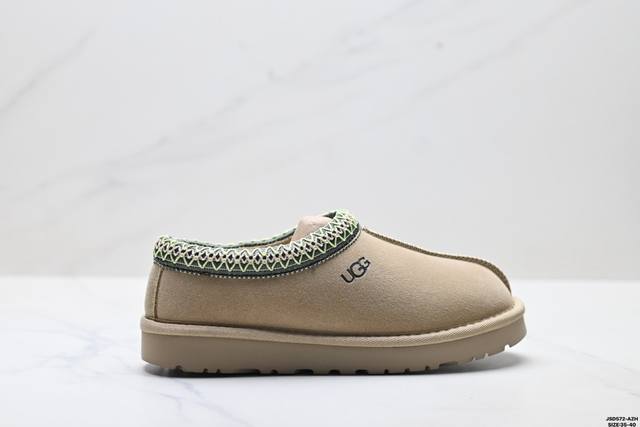 公司级Ugg Tazz 舒适柔软时尚 耐磨增高保暖 民族风一脚蹬保暖雪地靴 货号:5955 尺码:35-40 Id:Jsd572-Azh