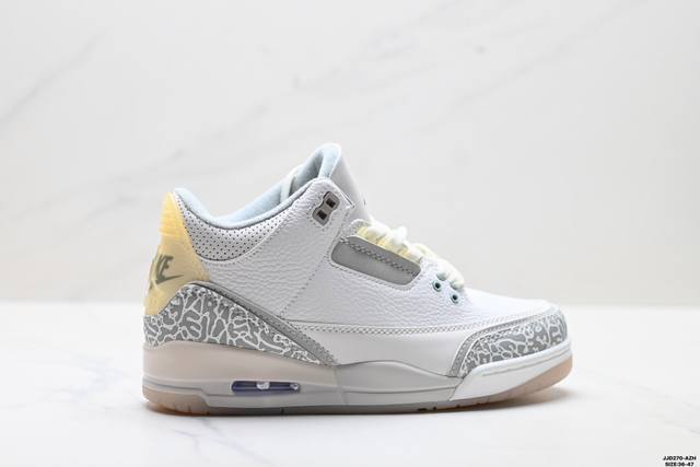 真标Nike Air Jordan 3 Retro 迈克尔 乔丹Aj3代中帮复古休闲运动文化篮球鞋 货号:Fj9479-100 尺码:36-47 Id:Jjd2