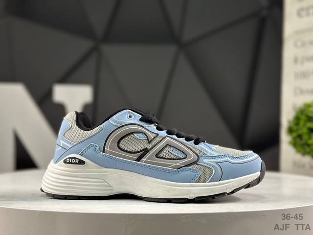 Dior迪奥 B30 网眼织物厚底系带休闲低帮运动鞋男女同款老爹鞋 这款 B30 Countdown 低帮运动鞋已成为 Dior 别具一格的经典新品，时尚而富有