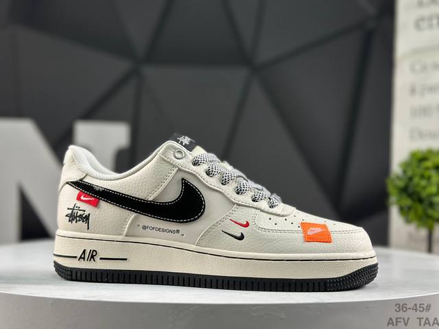 福利特价 耐克 Nk Air Force 1'07 Low 空军一号低帮休闲板鞋 #定制皮料 原楦原纸板 纯正空军版型 高清洁度 内置全掌气垫 货号：Sj669