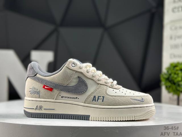 福利特价 耐克 Nk Air Force 1'07 Low 空军一号低帮休闲板鞋 #定制皮料 原楦原纸板 纯正空军版型 高清洁度 内置全掌气垫 货号：Sj669