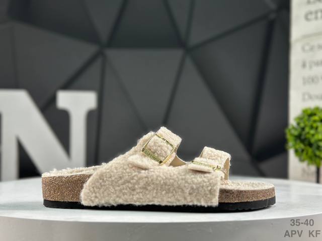 德国百年知名鞋履品牌 博肯Birkenstock 秋冬新款 勃肯半拖 凉鞋系列 拖鞋 尺码：如图所示 Apv Kf