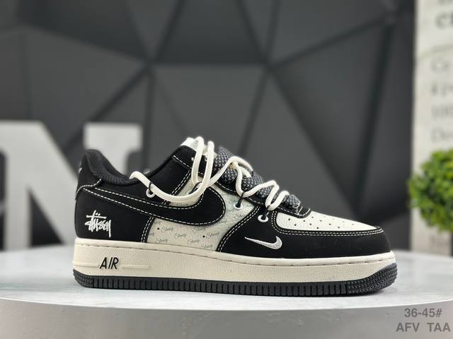 福利特价 耐克 Nk Air Force 1'07 Low 空军一号低帮休闲板鞋 #定制皮料 原楦原纸板 纯正空军版型 高清洁度 内置全掌气垫 货号：Sj119