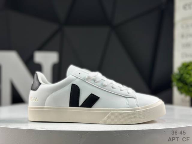 极简日常穿搭网红款小白鞋 Veja Campo Chrome Free Sneakers 坎波铬系列 经典时尚百搭休闲运动板鞋 货号：Cp7390 码数：如图所