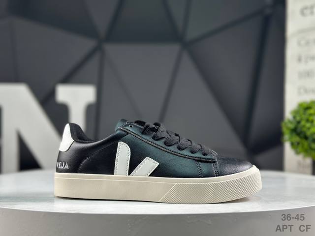 极简日常穿搭网红款小白鞋 Veja Campo Chrome Free Sneakers 坎波铬系列 经典时尚百搭休闲运动板鞋 货号：Cp7390 码数：如图所
