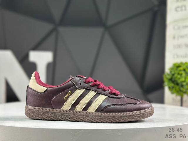 阿迪达斯 Adidas Samba Og 桑巴德迅板鞋立体Samba烫金Logo If7004 尺码：36-45 Ass pa