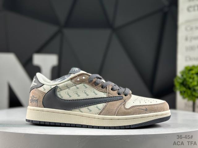 耐克 Travis Scott X Fragment Design X Jordan Air Jordan 1 Low Og Sp 多方联名合作融合了Travi