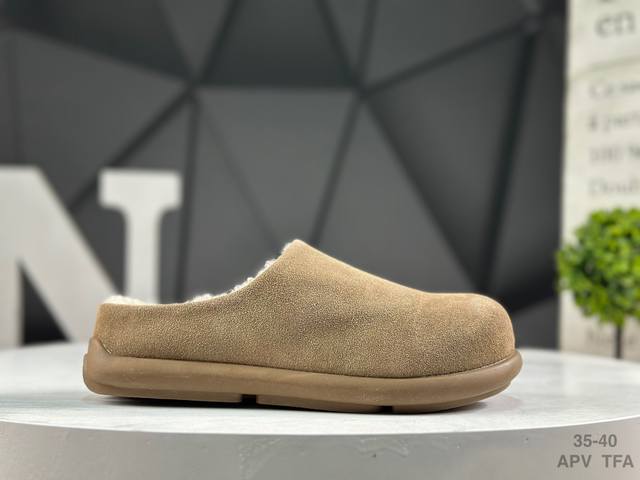 Ugg 2025新款一脚蹬软底保暖棉鞋休闲毛毛乐福鞋 尺码：如图所示 Apv Tfa