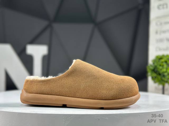 Ugg 2025新款一脚蹬软底保暖棉鞋休闲毛毛乐福鞋 尺码：如图所示 Apv Tfa