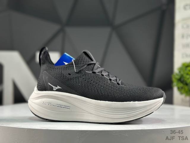 Mizuno Running Mizuno Neo Vista 美津浓 舒适百搭减震耐磨 低帮马拉松跑步鞋 美津浓Wave机械缓震，可以说是机械缓震跑鞋科技的翘