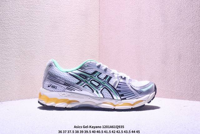 公司级Asics Gel-Kayano 12.1 亚瑟士 运动休闲透气专业跑鞋 采用工程弹性双层再生针织密度鞋面材质 后跟3D可视Gel缓震乳胶物料 升级Ff