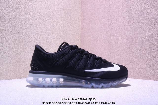 Nike Air Max 2016 复古运动 黑武士 网布织物 低帮 全掌气垫 马拉松跑步鞋 Xm1201Q813