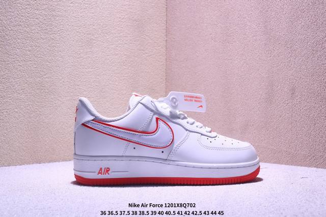 Nike Air Force 1 Low 白黑边 空军一号低帮运动休闲板鞋 原楦头原纸板 打造纯正空军版型#专注外贸渠道 全掌内置蜂窝气垫 #原盒配件 原厂中底