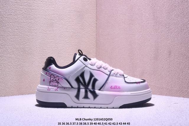 Mlb Chunky Liner pu ‘Diy定制’ 简约时尚 百搭 防滑防水减震 低帮 板鞋 货号:3Asxca12N K0001 尺码:35 36 36.