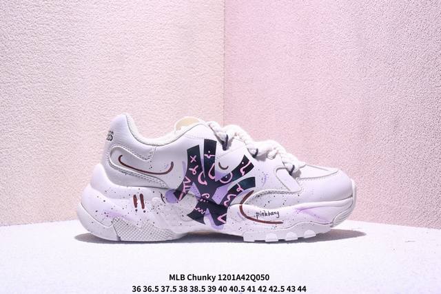 Mlb Chunky Liner New York Yankees 定制配色 学长鞋系列低帮老爹风轻量增高厚底百搭休闲运动慢跑鞋高级街头休閒品牌Mlb公开了新推