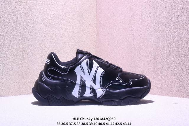 Mlb Chunky Liner New York Yankees 定制配色 学长鞋系列低帮老爹风轻量增高厚底百搭休闲运动慢跑鞋高级街头休閒品牌Mlb公开了新推