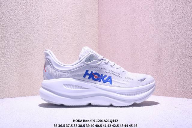 Hoka One One Bondi 9 复古舒适防滑耐磨 低帮 山地户外跑步鞋 货号:1162011 Wwh 尺码:36 36.5 37.5 38 38.5