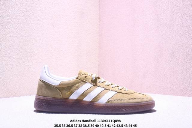 公司级Adidas Handball Spezial 阿迪达斯经典款 复古休闲板鞋 全鞋采用反毛皮制作 牛筋耐磨大底 承载青春情怀的板鞋 经典三条杠装饰鞋侧 品