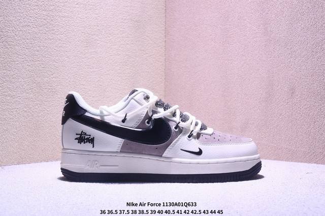 海外限量发售！公司级Nike Air Force 1 '07 Low “李维斯联名--黑牛仔抽绳”空军一号 低帮 运动鞋 休闲鞋 折边针车 工艺难度大 原楦头原