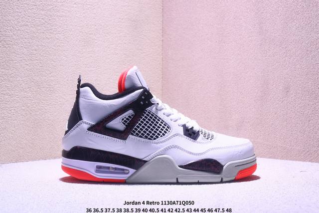 公司级Aj4 Air Jordan 4 Retro ” Infrared “ Aj4乔4 男子文化篮球鞋 大厂出品 主力合作工厂p 全新模具开发 纯正4代正确鞋