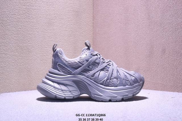 Gg-Cc赵露思同款 星夜飞行 老爹鞋系列 广东大厂出品 纯原正确版本 时髦Look轻松定格 不费力展现率性氛围 酷帅机能风不规则设计 7Cm增高厚底 大长腿既