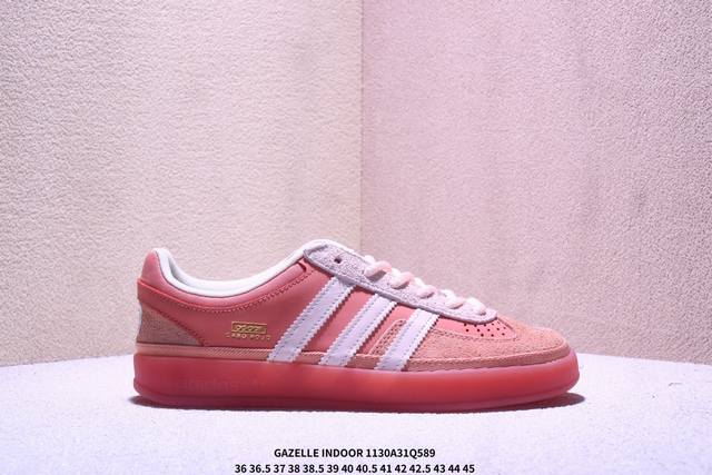 Bad Bunny X Adidas Originals Gazelle Indoor 舒适百搭 耐磨 低帮 板鞋 阿迪达斯轻运动鞋 货号:Js5050 尺码: