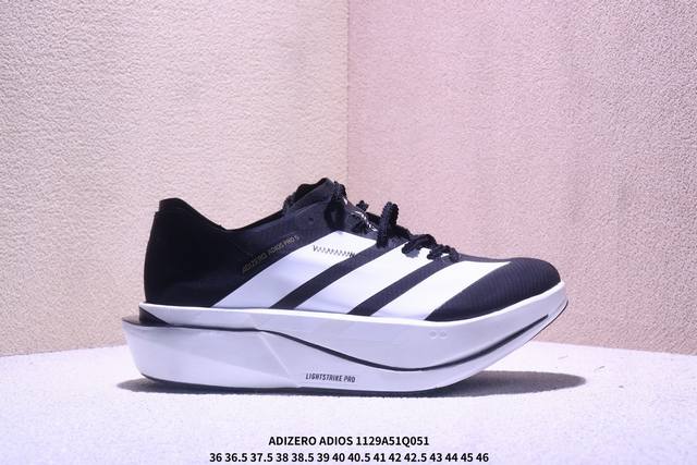Adidas Adizero Adios 5 M舒适百搭防滑耐磨 低帮跑步鞋 全掌碳板 尺码：36 36.5 37.5 38 38.5 39 40 40.5 4