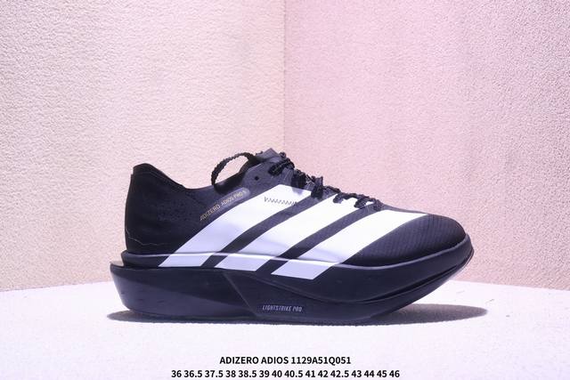 Adidas Adizero Adios 5 M舒适百搭防滑耐磨 低帮跑步鞋 全掌碳板 尺码：36 36.5 37.5 38 38.5 39 40 40.5 4