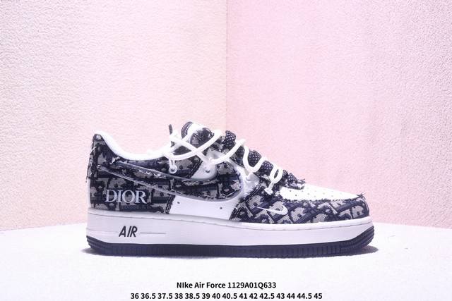 斯图西联名 黑白金典配色猪八材质加上绑带设计舒适融合，海外限量发售！公司级Nike Air Force 1 ‘07 Low 空军一号 低帮 运动鞋 休闲鞋 折边