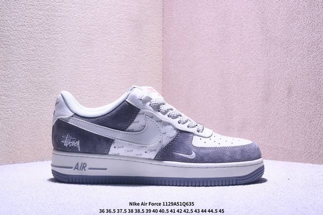 海外限量发售！公司级Nike Air Force 1 '07 Low “斯图西 简约灰”空军一号 低帮 运动鞋 休闲鞋 折边针车 工艺难度大 原楦头原纸板 原装