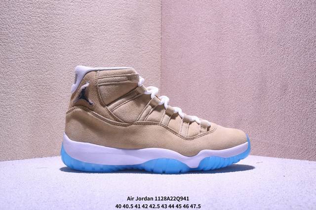 Jordan Air Jordan 11 Retro “H-Town”北美限定 时尚舒适 防滑耐磨 高帮 复古篮球鞋 男女款 白蓝 主货号:Io8960-707