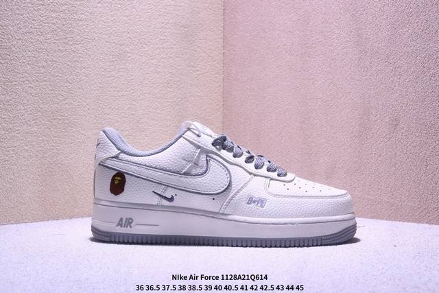 公司级Nike Air Force 1 '07 Low “Bape联名 米灰满天星”空军一号 低帮 运动鞋 休闲鞋 折边针车 工艺难度大 原楦头原纸板 原装鞋盒
