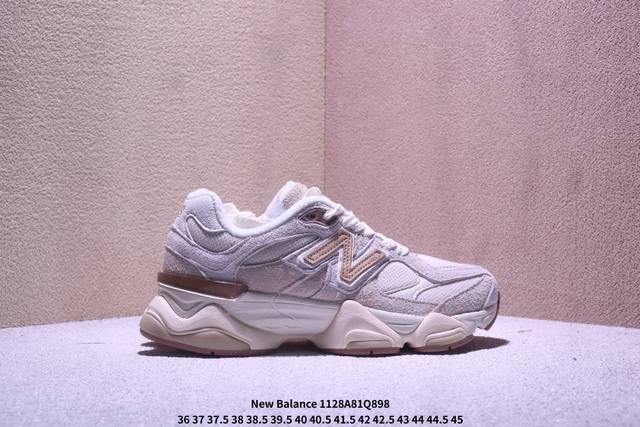 公司级New Balance 9060系列 新百伦 复古休闲运动慢跑鞋 鞋面大身由空间双格及磨砂鞋面拼接而生 采用大面积网眼以及麂皮材质覆盖鞋身 还原经典气质