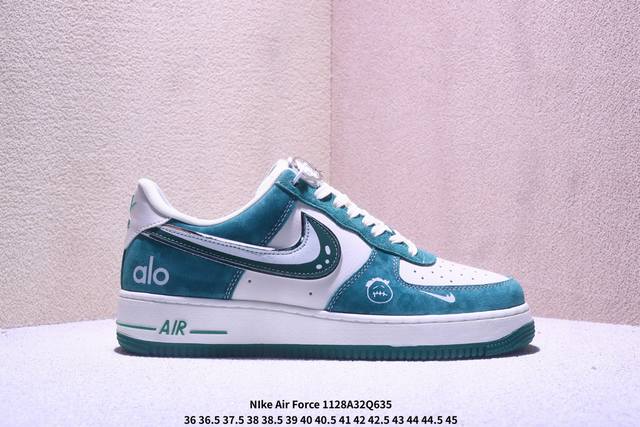 海外限量发售！公司级Nike Air Force 1 '07 Low “Alo联名 蒂芙尼绿”空军一号 低帮 运动鞋 休闲鞋 折边针车 工艺难度大 原楦头原纸板